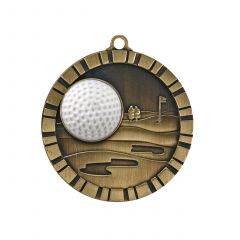 3-D Gold Golf Medals