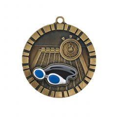 3-D Gold Swimming Medals
