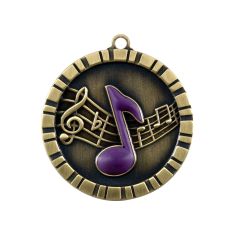 3-D Gold Music Medals