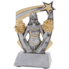 3-D Action Star Resin Cheerleading Trophy
