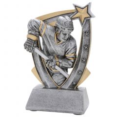 3-D Action Star Resin Hockey Shooter Trophy