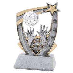 3-D Action Star Resin Volleyball Trophy