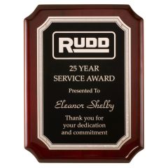 Silver and Black Airflyte Rosewood Plaque