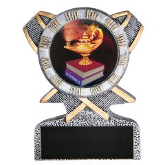 Silver Ribbon Scholastic Resin Trophy
