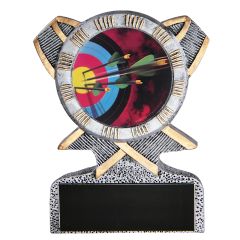 Silver Ribbon Resin Archery Trophy