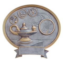 Oval Pewter-Tone Resin Academic Award