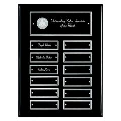 Black and Silver Perpetual Plaque - 12