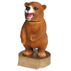 Bear Mascot Trophy with Bobble Head