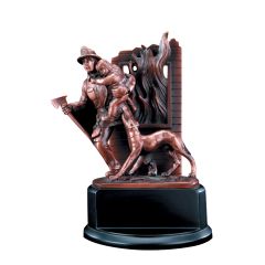 Bronze-Colored Resin Firefighter Award