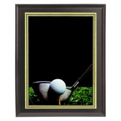 Realistic Colored Golfing Plaque