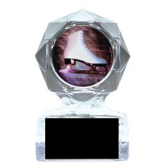 Clear Geometric Figure Skating Acrylic Awards