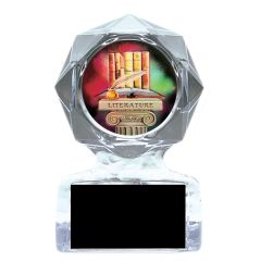 Clear Geometric Literature Acrylic Awards