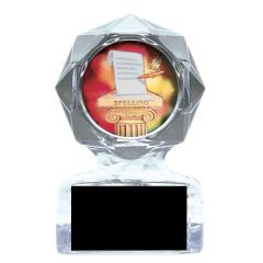 Clear Geometric Spelling Champion Acrylic Awards