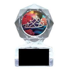 Clear Geometric Crown Acrylic Awards
