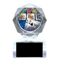 Clear Geometric Poker Acrylic Awards