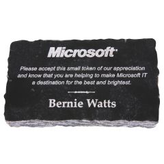 Textured Black Marble Paperweight