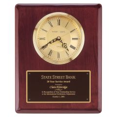 Mahogany and Gold Custom Clock Plaque