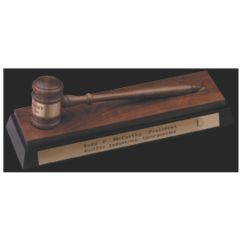 Solid Walnut Gavel and Block Gift