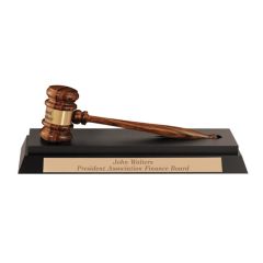 Solid Rosewood Gavel and Block Gift