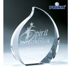 Solid Crystal Curved Flare Award