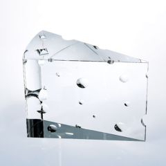Swiss Cheese Block Crystal Award