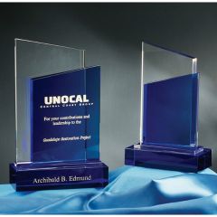 Cobalt and Clear Crystal Dual Peak Award