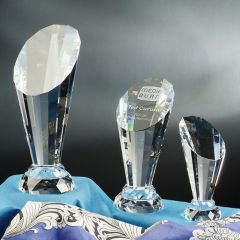 Faceted Spotlight Crystal Trophies