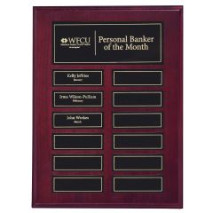 Easy Change Mahogany Perpetual Plaque - 12