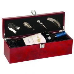 Burlwood Wine Presentation Box with Opening Tools