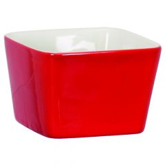 Small Engraved Ceramic Bowl - Red
