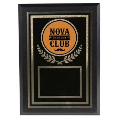 Custom Logo Engraved Plaque - Mustache Club