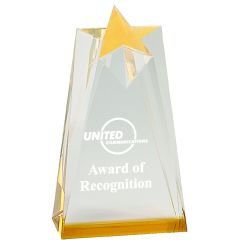 Roxanne Gold Star Acrylic Award - Small