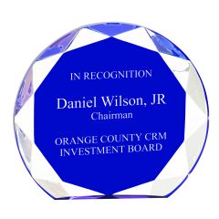 Blue Sunburst Acrylic Award