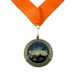 Halloween Best Costume Medal with Orange Neck Drape