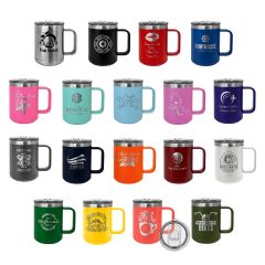 Engraved Insulated Coffee Mugs - 18 colors 