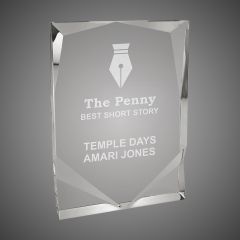 Free Standing Beveled Crystal Award