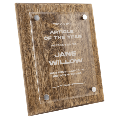 Barnwood Floating Acrylic Plaque