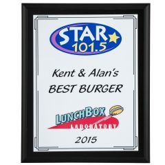 Full Color Sublimated Black Plaque