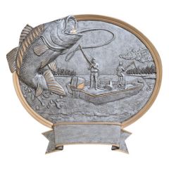 Resin Bass Fishing Plaque