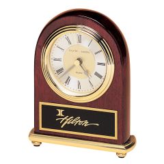 Arched Rosewood Desk Clocks