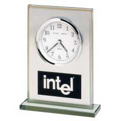 Glass Corporate Recognition Mantle Clock