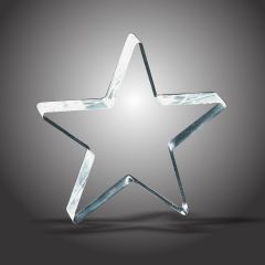 Clear Acrylic Star Award Trophy