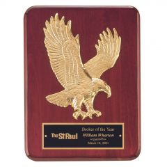 Brass Soaring Eagle Award Plaque