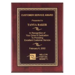 High Gloss Personalized Rosewood Wall Plaque