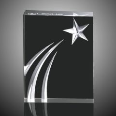 Black Shooting Star Acrylic Trophies