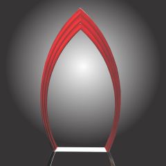 Colored Flame Corporate Acrylic Award - Red