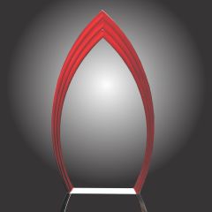 Colored Flame Corporate Acrylic Award - Red
