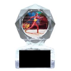 Cross Country Skiing Acrylic Star Trophy