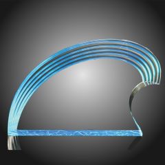 Blue Wave Acrylic Trophies