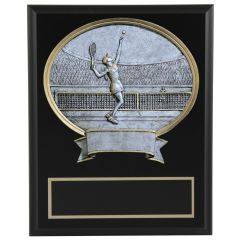 Large Oval Resin Tennis Wall Plaque